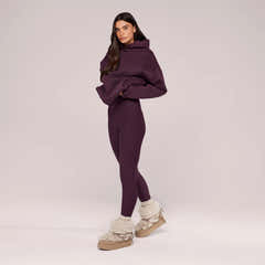 Winter Everyday Fleece-Lined Leggings - Wine