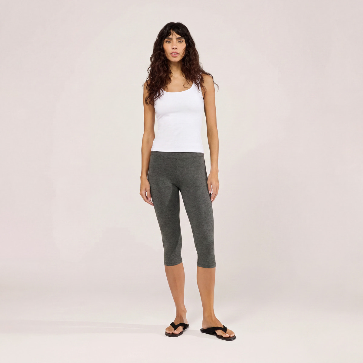 Capri Lightweight Leggings - Dark Grey