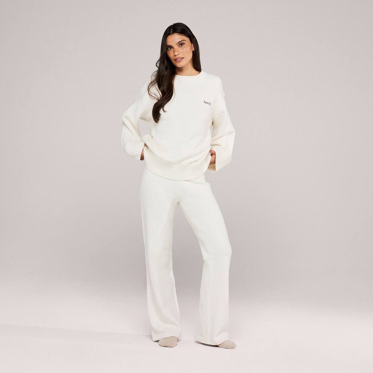Lovall Knit Oversized Jumper - Off White