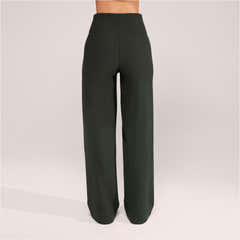 Winter Wide Leg Trousers - Pine