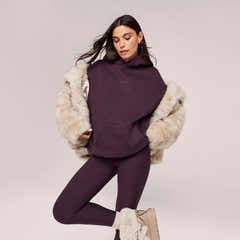 Winter Everyday Fleece-Lined Leggings - Wine