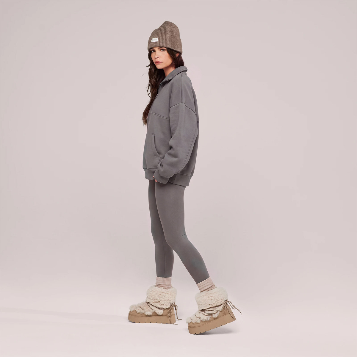 Winter Everyday Fleece-Lined Leggings - Slate Green