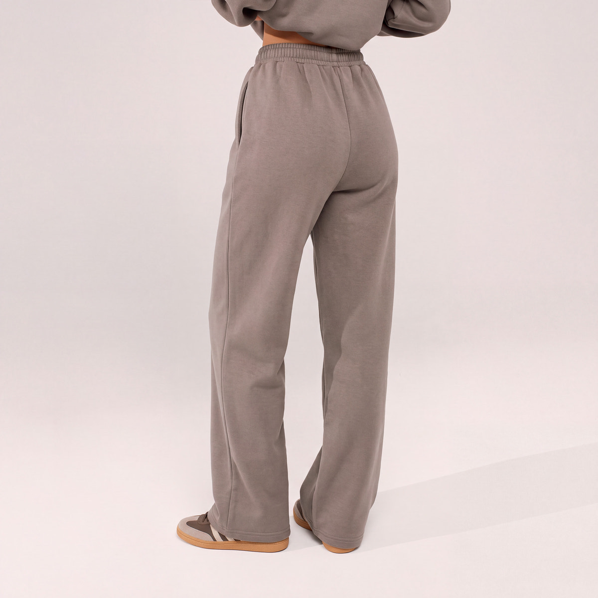 Organic Wide Leg Jogger - Mocha