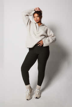 Winter Everyday Fleece-Lined Leggings - Deep Olive