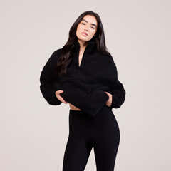 Borg 1/4 Zip Fleece - Black