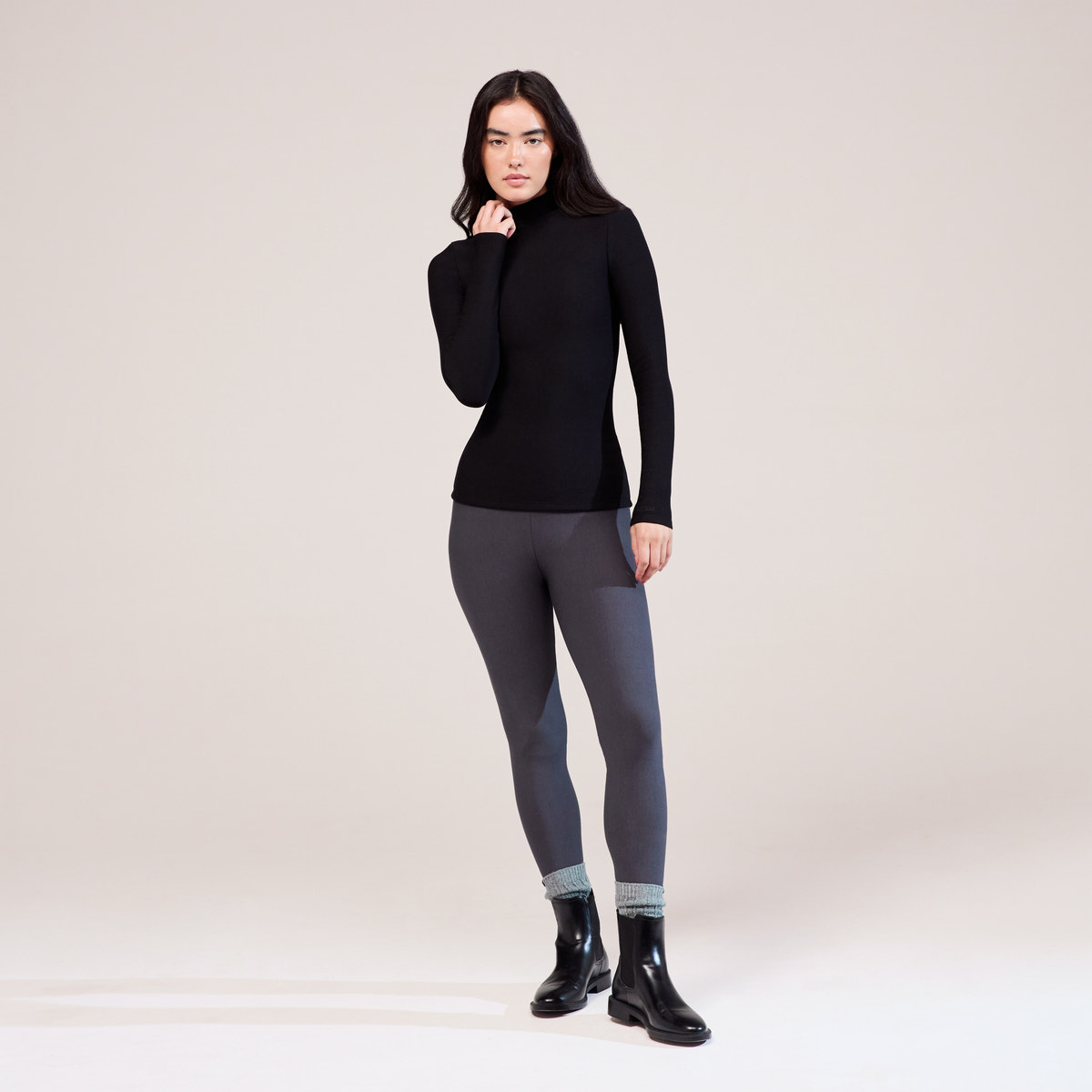 Winter Everyday Fleece-Lined Leggings - Dark Grey