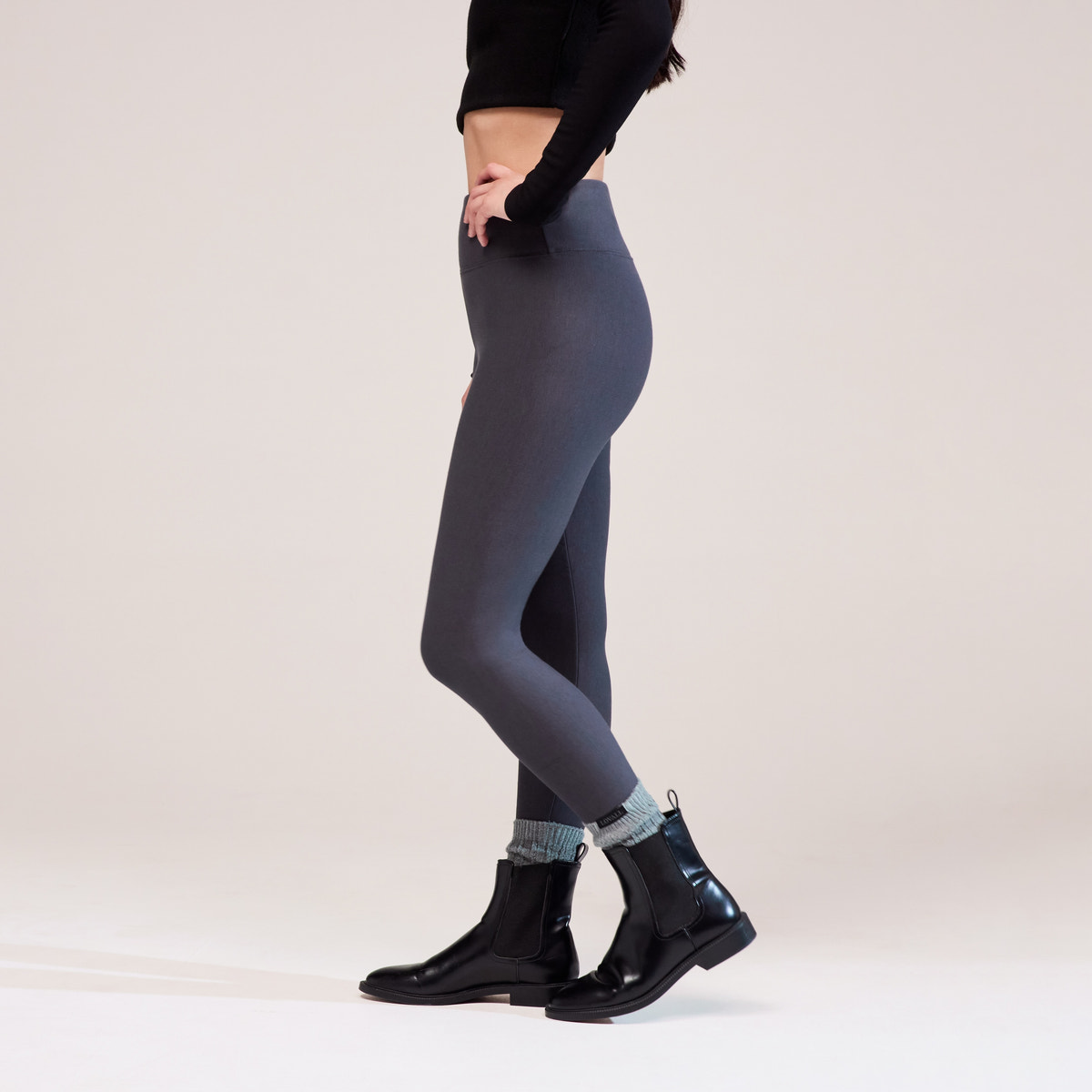 Winter Everyday Fleece-Lined Leggings - Dark Grey