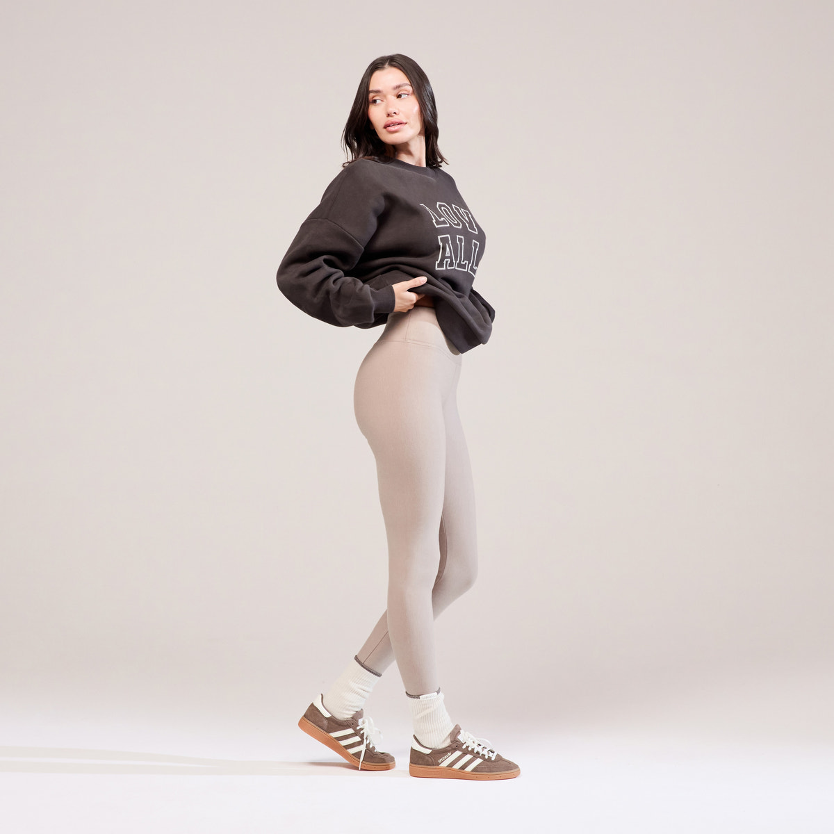 Winter Everyday Fleece-Lined Leggings - Stone