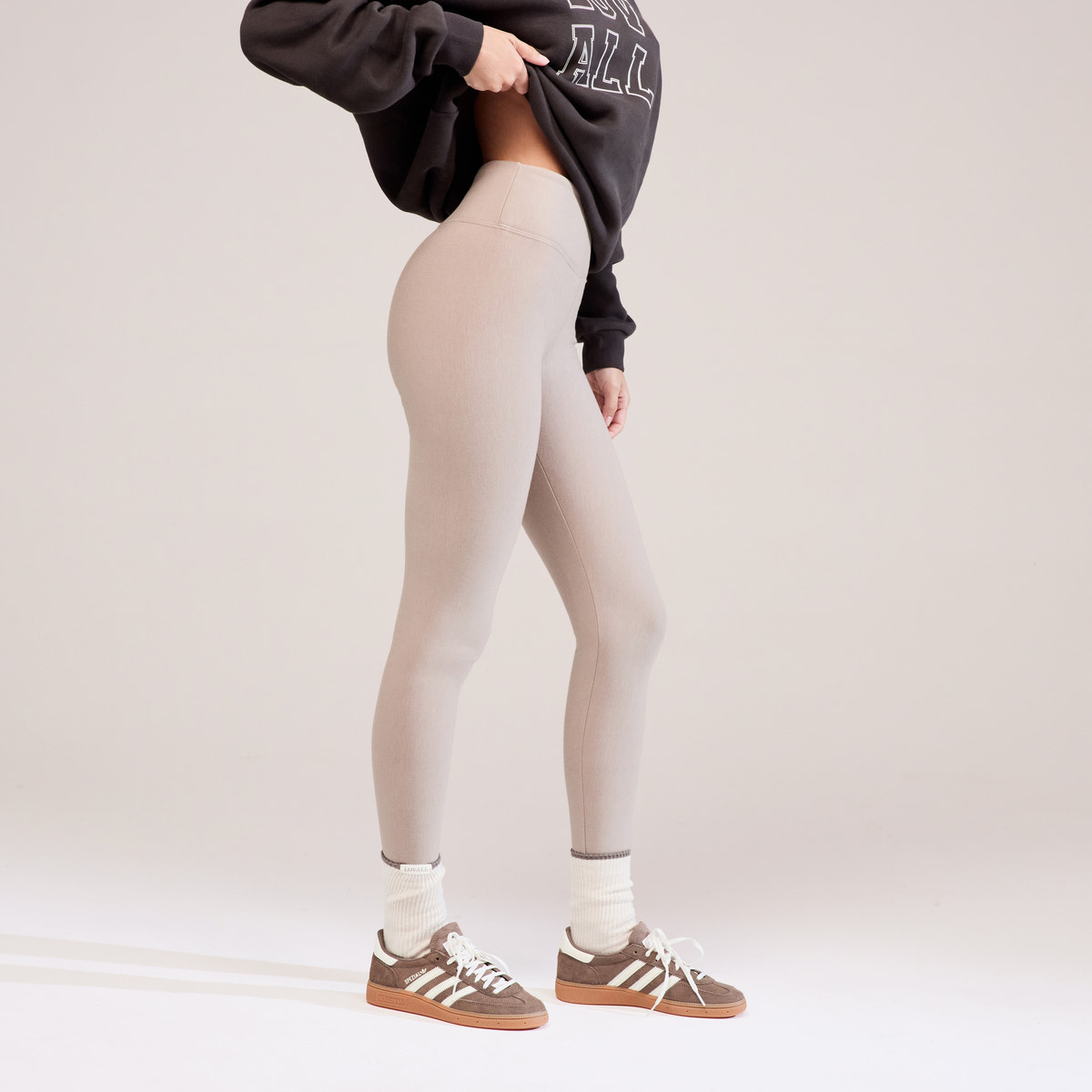 Winter Everyday Fleece-Lined Leggings - Stone