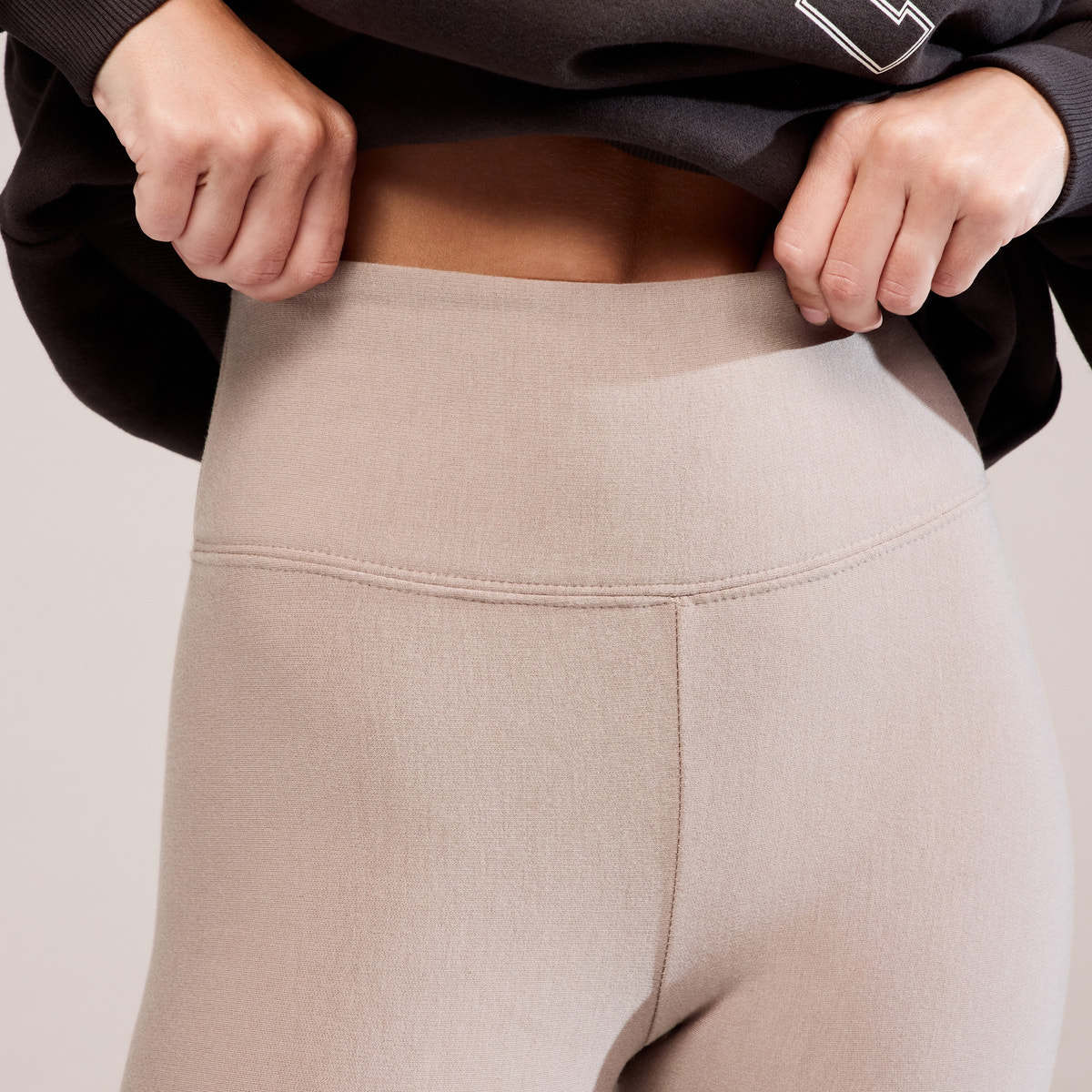 Winter Everyday Fleece-Lined Leggings - Stone