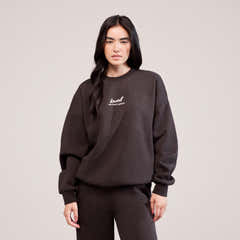 Organic Oversized Sweatshirt Landscape - Black Coffee