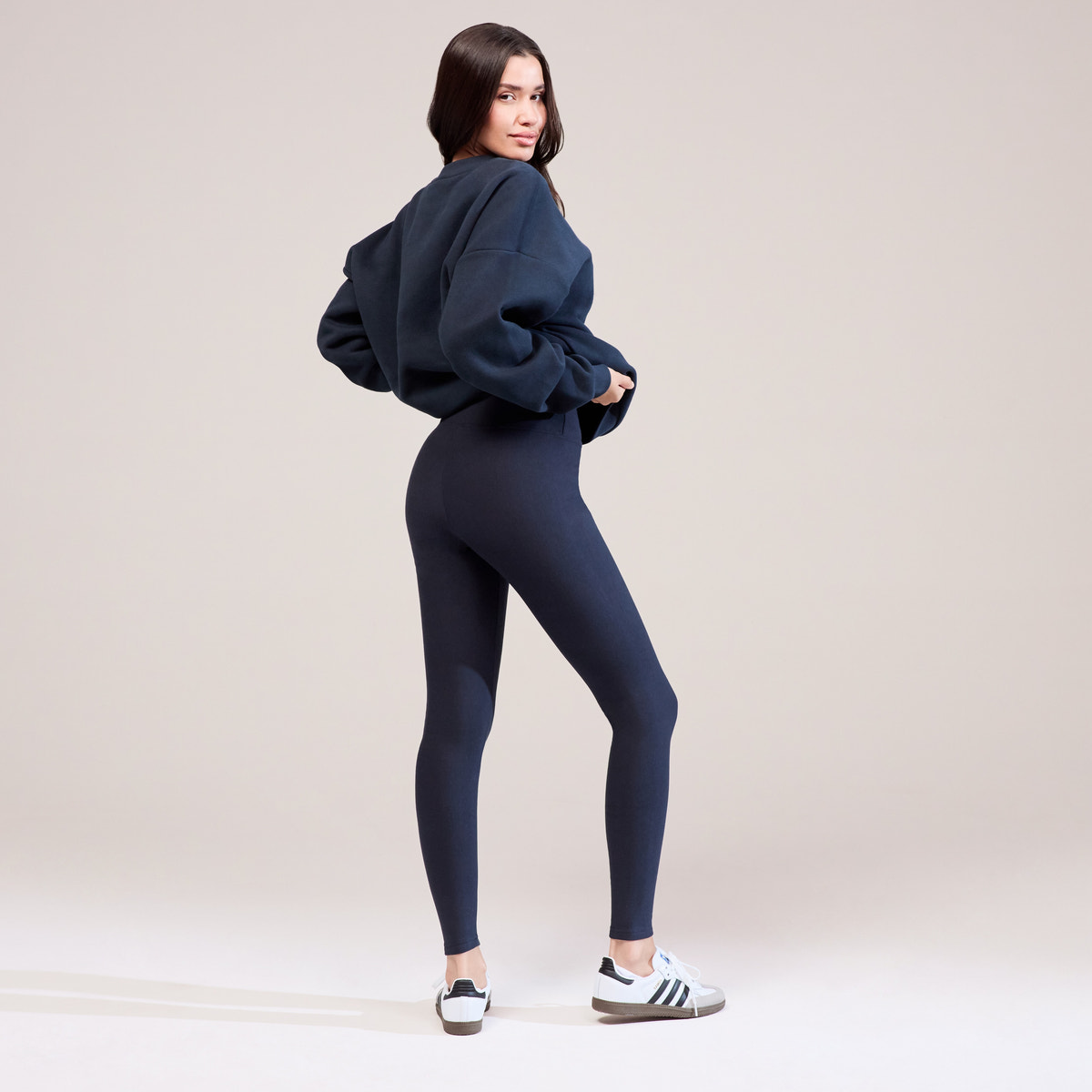 Winter Everyday Fleece-Lined Leggings - Vintage Navy