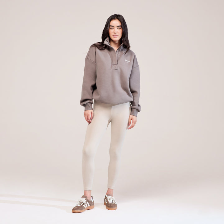 Everyday High Waisted Leggings - Oatmeal Beige