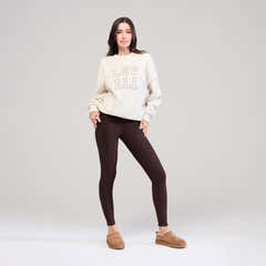 Heavyweight Oversized Sweatshirt Varsity - Ecru