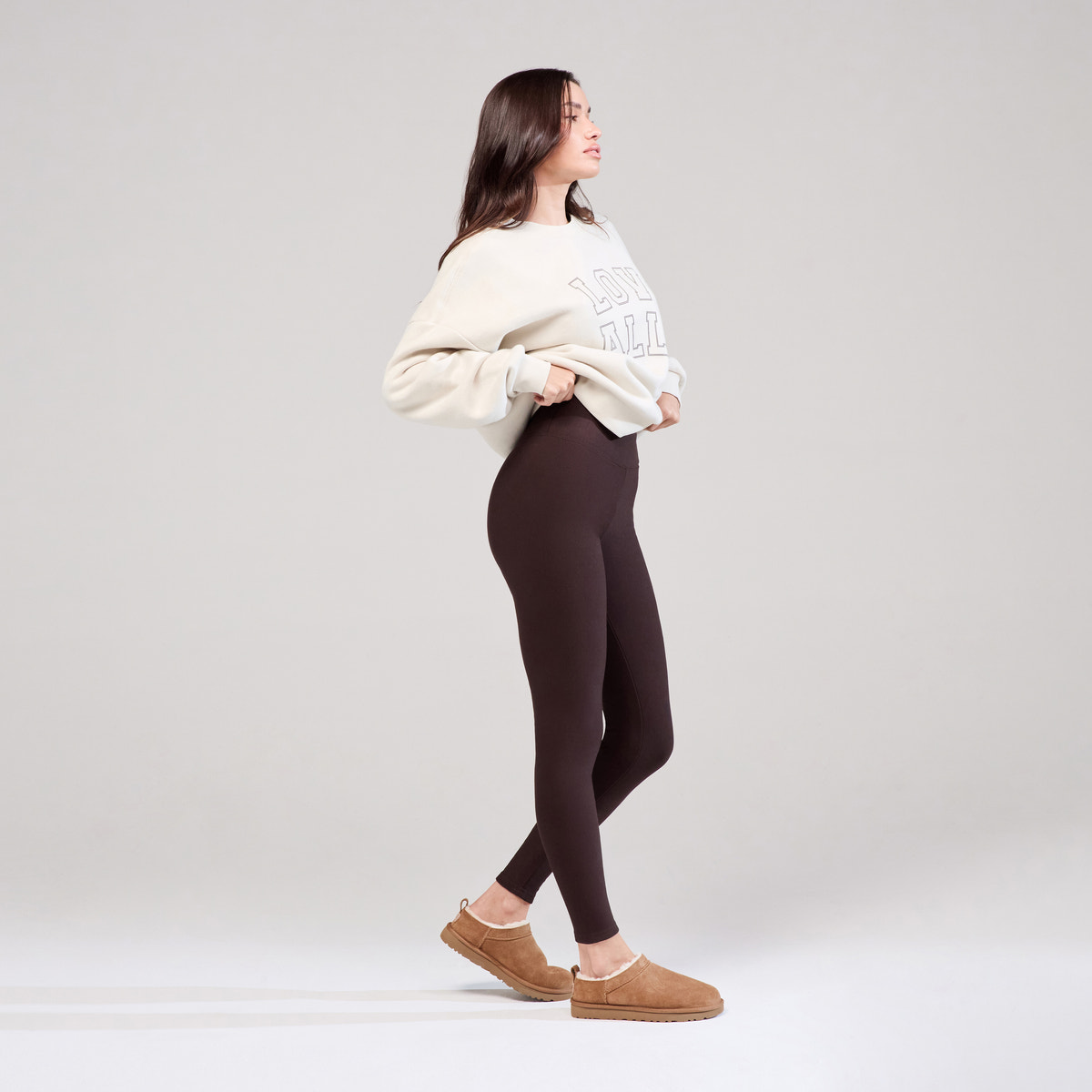 Heavyweight Oversized Sweatshirt Varsity - Ecru