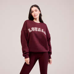 Heavyweight Oversized Sweatshirt Campus - Burgundy