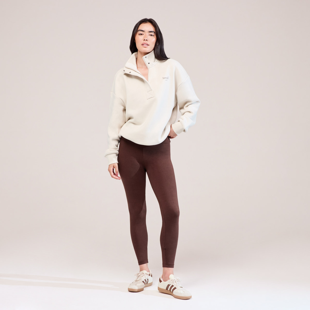 Everyday High Waisted Leggings - Chocolate Brown