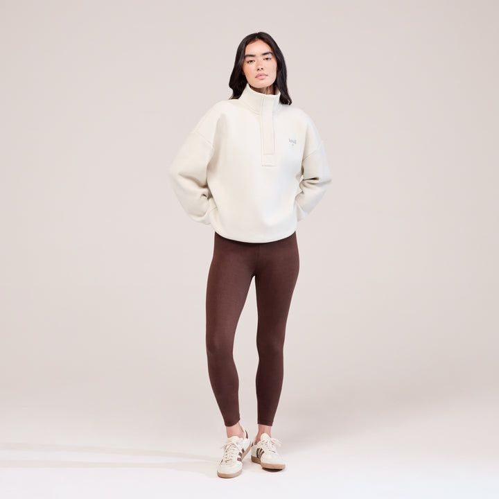 Everyday High Waisted Leggings - Chocolate Brown