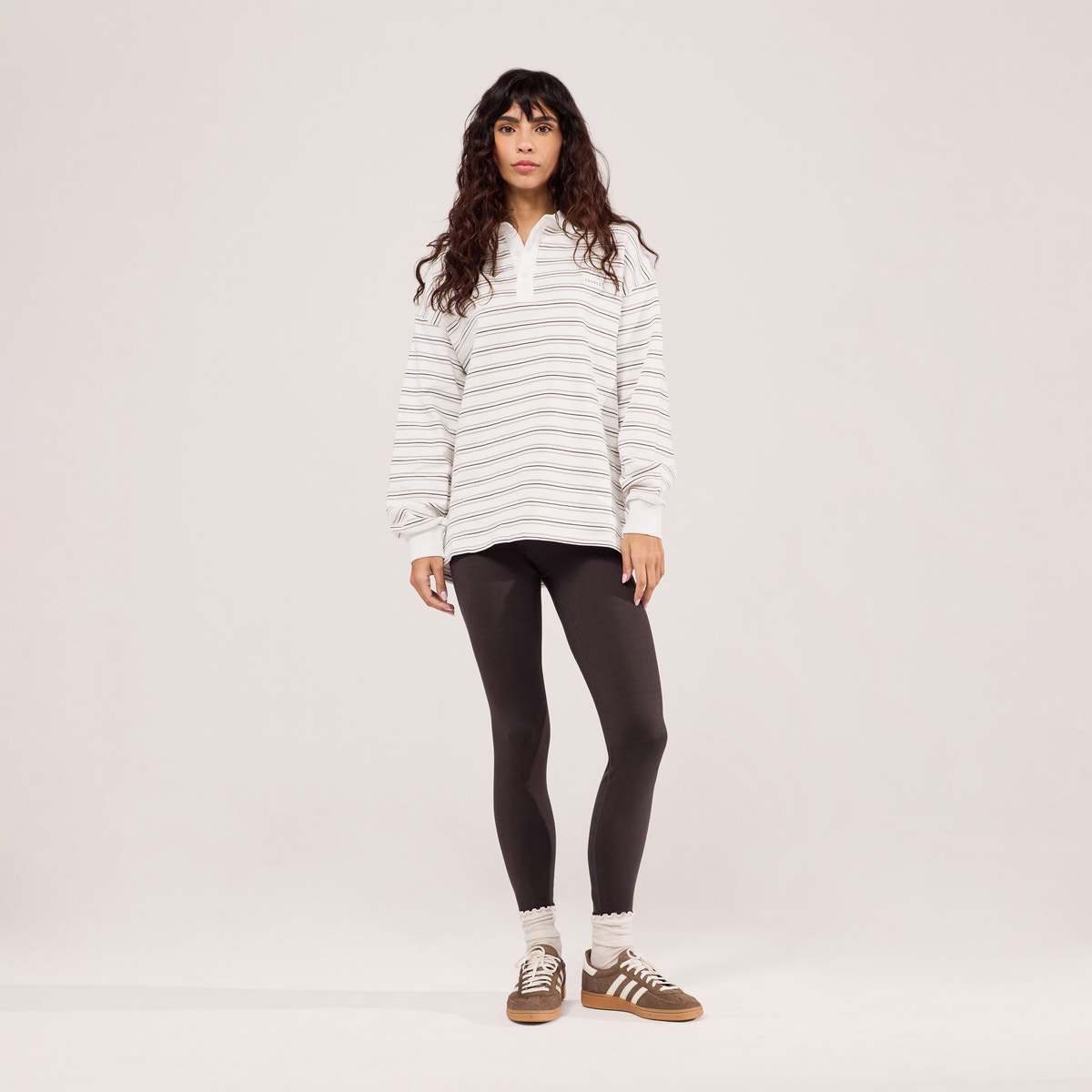 Polo Top - Stone Stripe