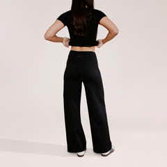 Ultimate Everyday Wide leg Trouser- Black
