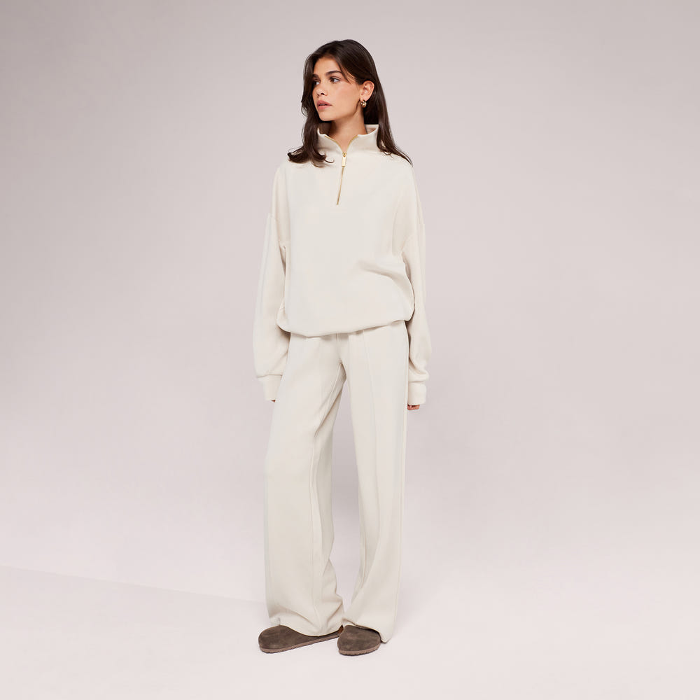 Ultimate Soft Wide Leg Jogger - Ecru