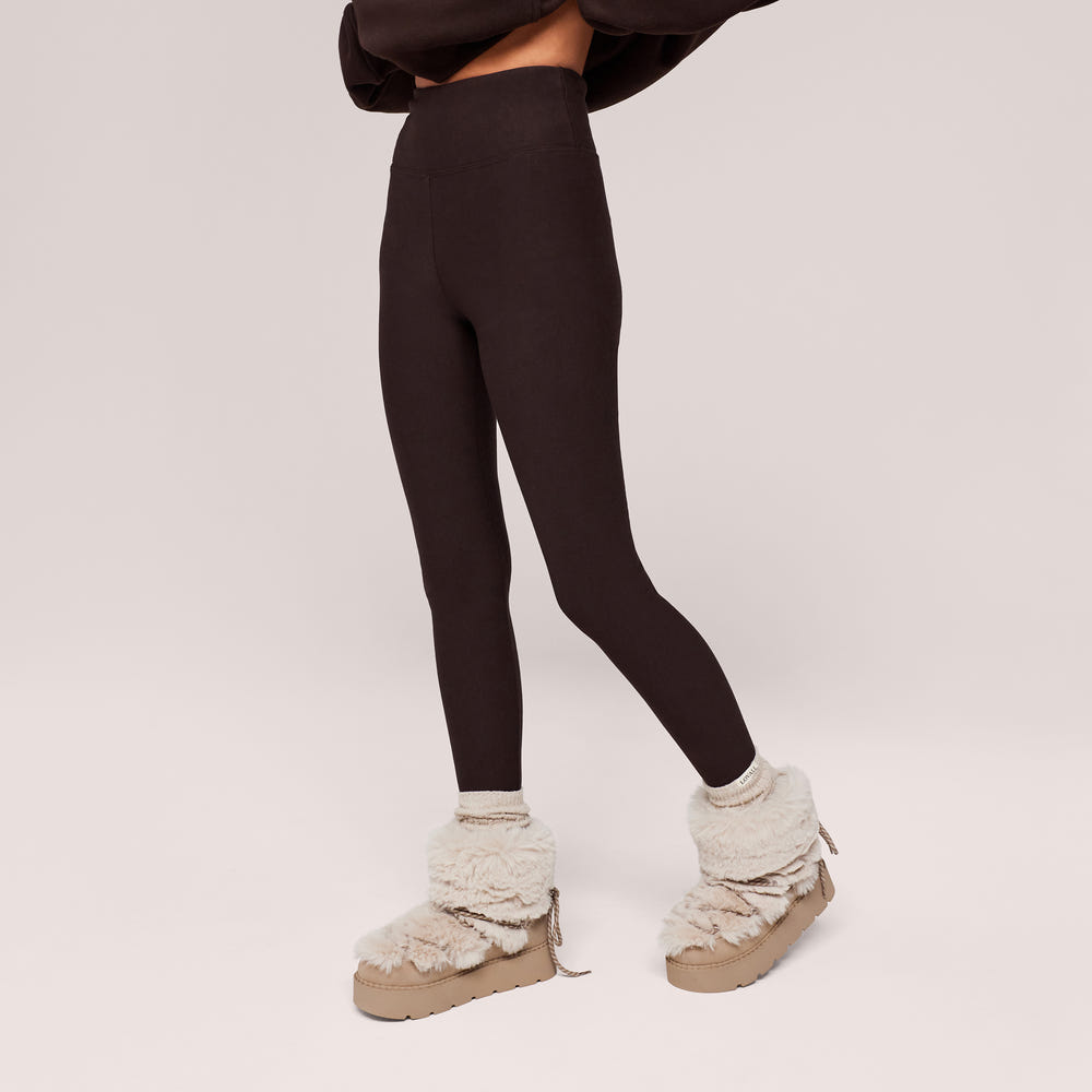 Winter Everyday Fleece-Lined Leggings - Espresso Brown