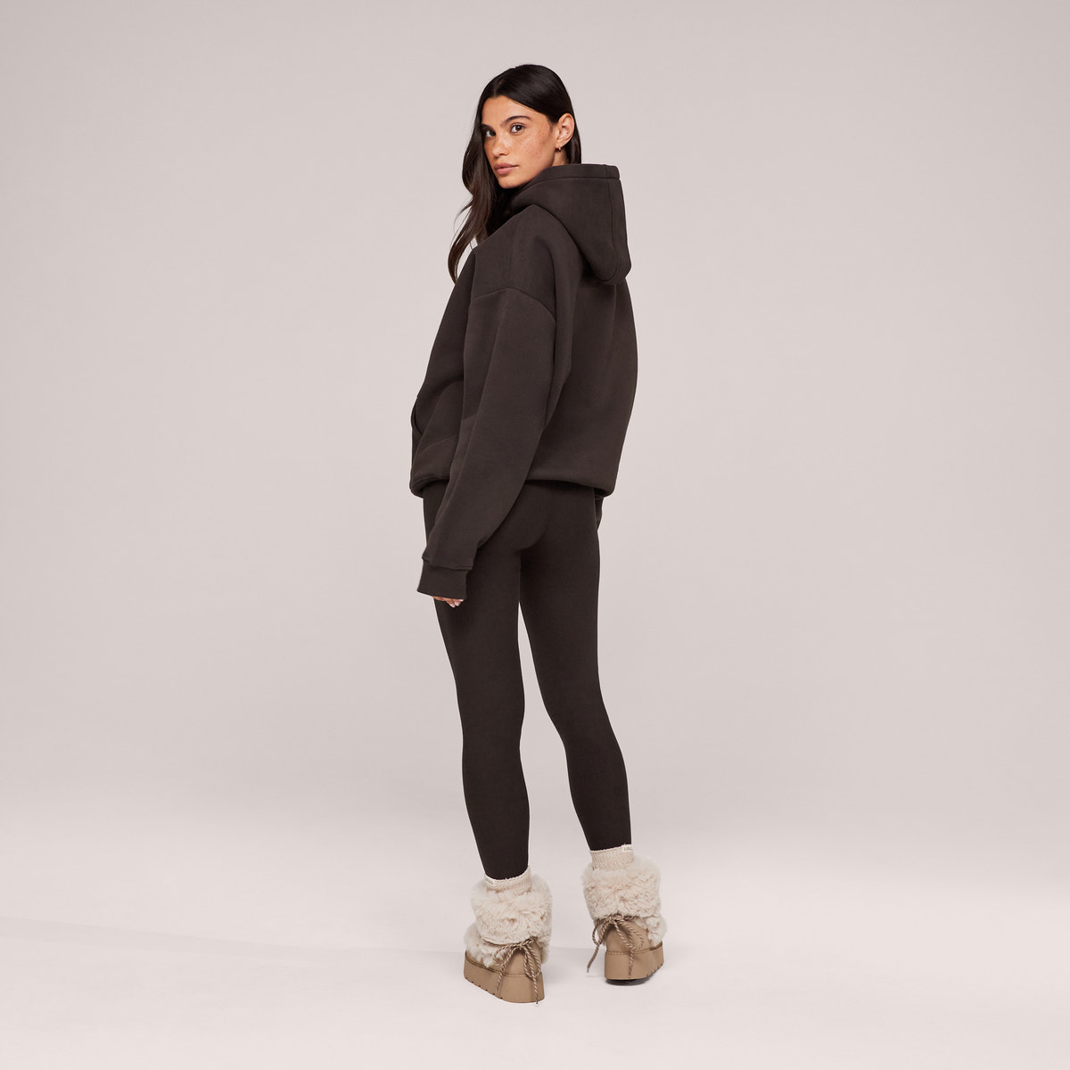 Winter Everyday Fleece-Lined Leggings - Black Coffee