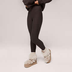 Winter Everyday Fleece-Lined Leggings - Black Coffee