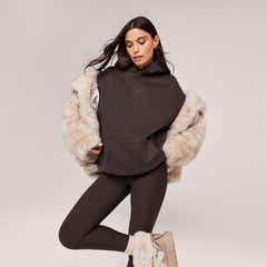 Winter Everyday Fleece-Lined Leggings - Black Coffee