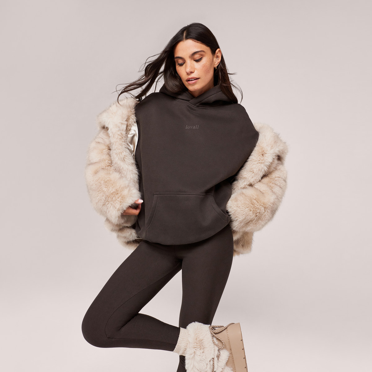 Winter Everyday Fleece-Lined Leggings - Black Coffee