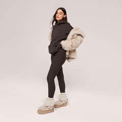 Winter Everyday Fleece-Lined Leggings - Black Coffee
