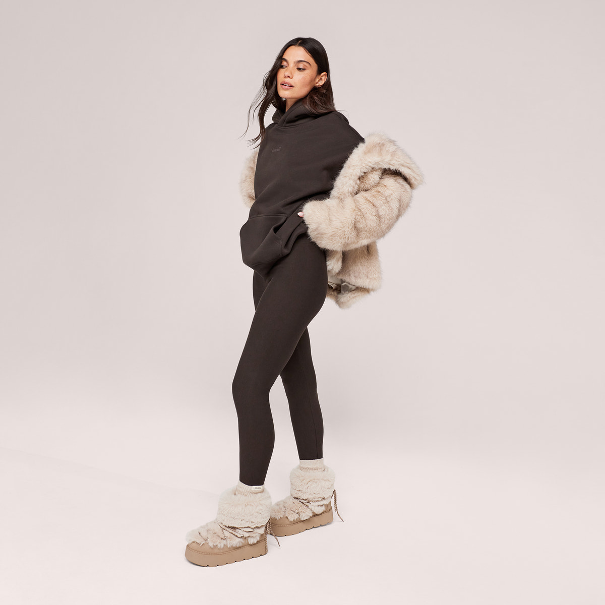 Winter Everyday Fleece-Lined Leggings - Black Coffee