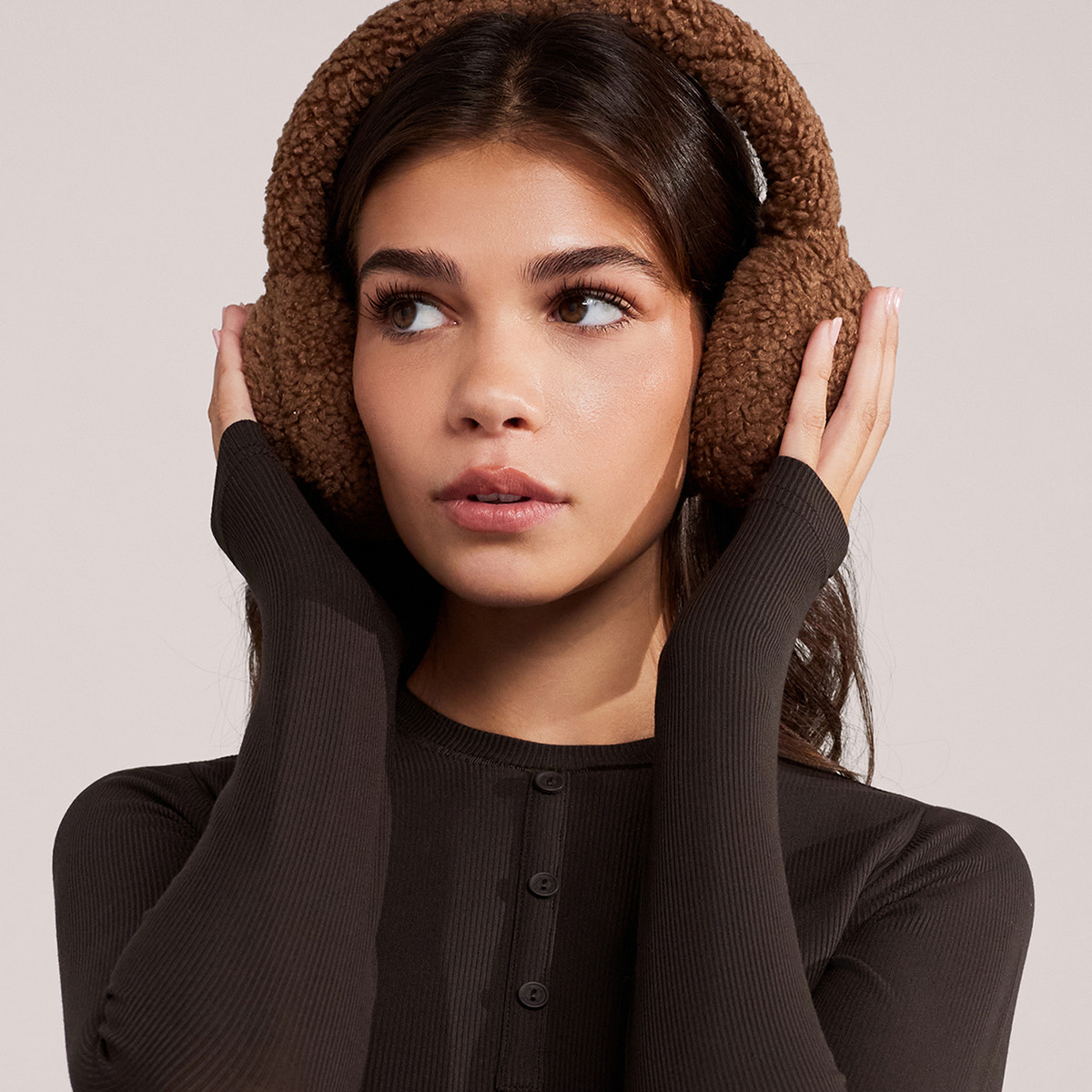 Soft Rib Lounge Top - Black Coffee