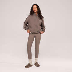 Winter Everyday Fleece-Lined Leggings- Mocha