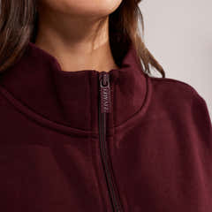 Loopback Varsity 1/4 Zip Sweatshirt - Burgundy