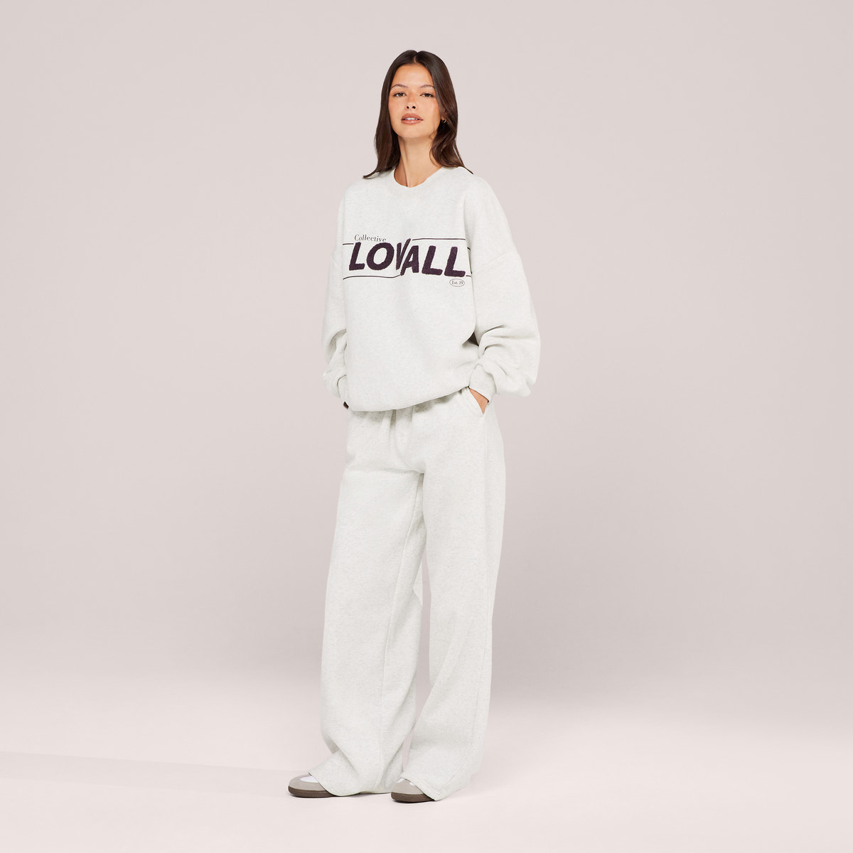 Heavyweight Oversized Sweatshirt Collective - Light Grey Marl