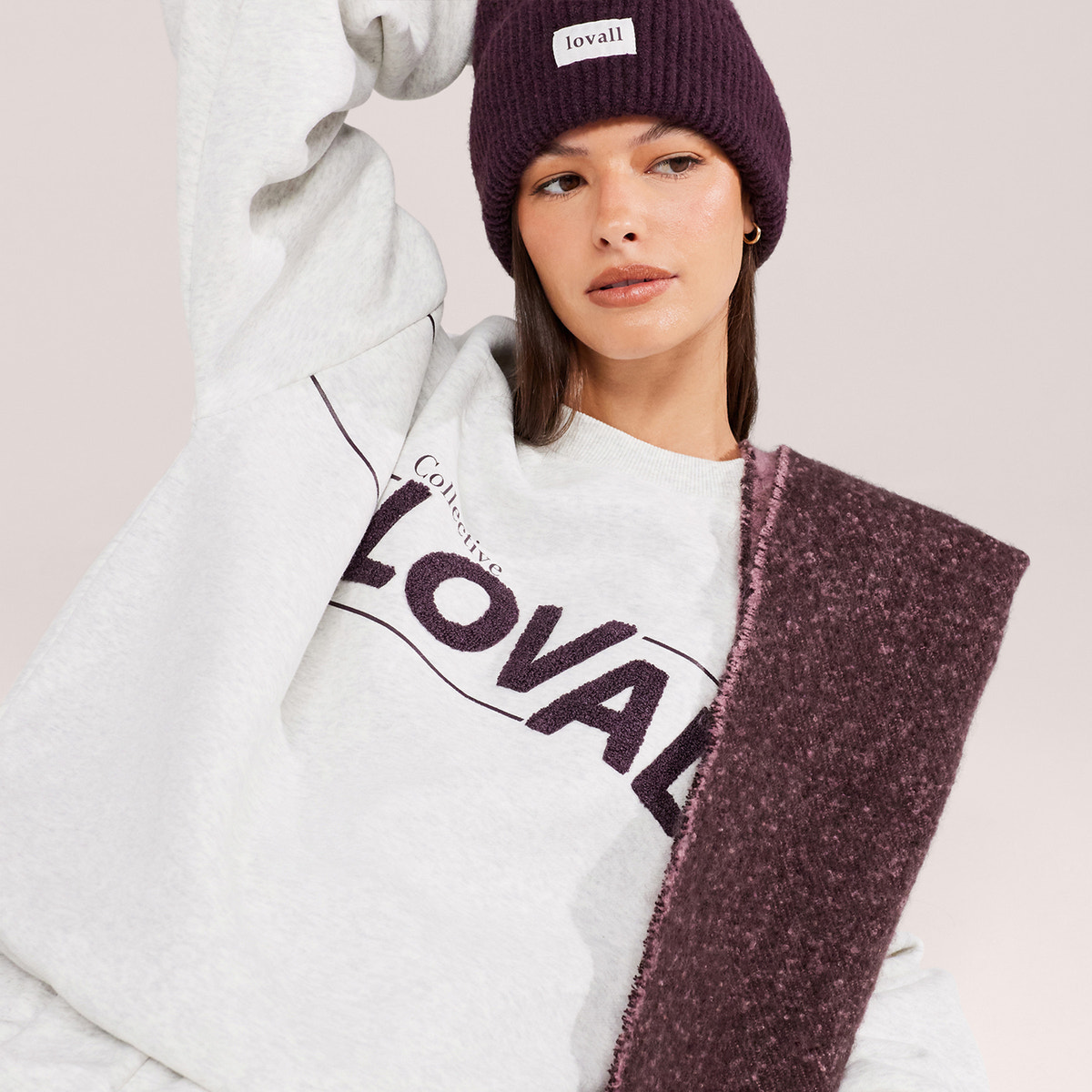 Heavyweight Oversized Sweatshirt Collective - Light Grey Marl
