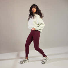 Everyday High Waisted Leggings - Burgundy